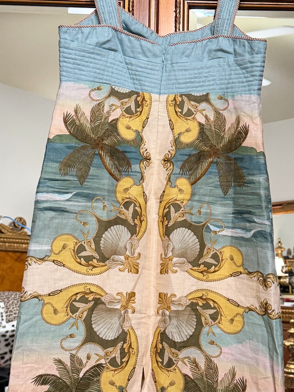 FARM Rio Blue and Yellow Tropical Maxi Dress - Picture 2 of 3